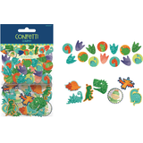 Dino-Mite Dinosaur Giant Confetti Table Scatter Decoration, Green/Orange, 3-in, 48-pk, for Birthday Party Composite_or_Mixed