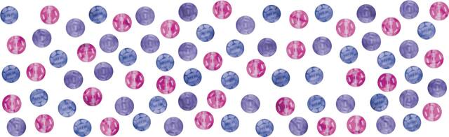 Disney Descendants Mal & Evie Birds & Circles Confetti Table Scatter Decoration, Purple/Blue, 1.2-oz, for Birthday Party Front_Flat