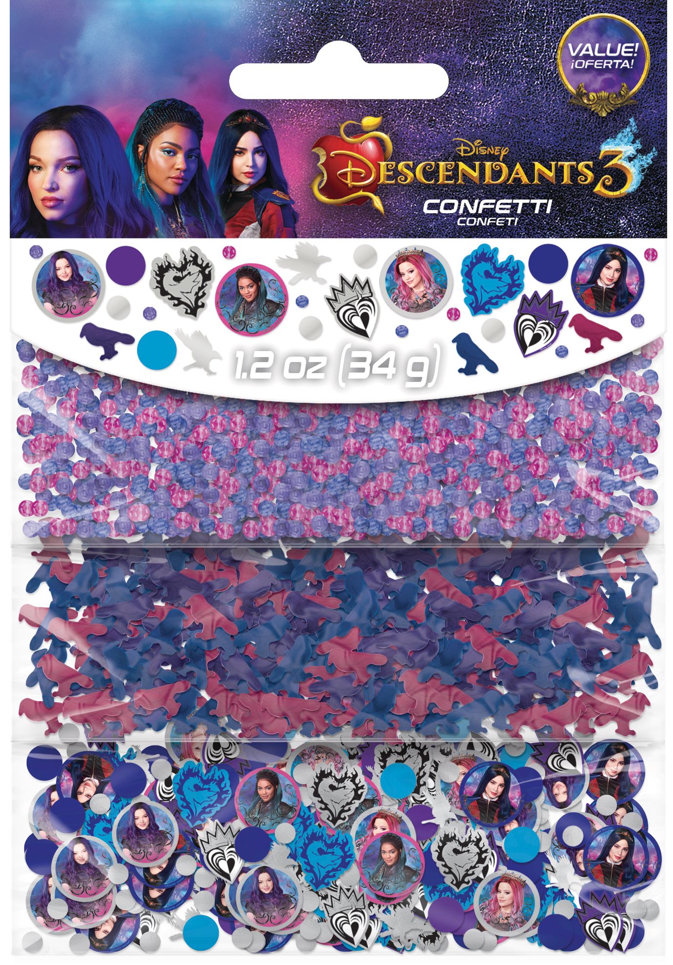 Confetti pour fête d'anniversaire Disney Les Descendants 3 Front_Flat