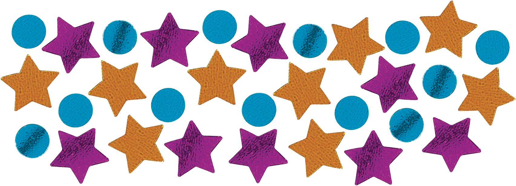 Birthday Party Confetti, Magenta/Pink/Blue/Turquoise/Green Front_Flat