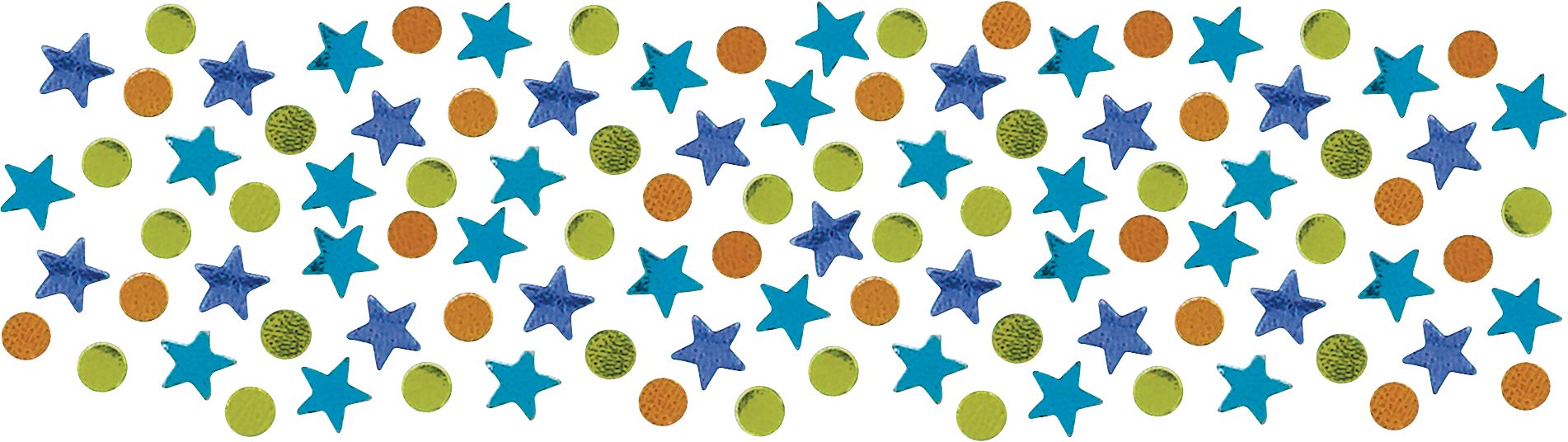 Birthday Party Confetti, Magenta/Pink/Blue/Turquoise/Green Front_Flat