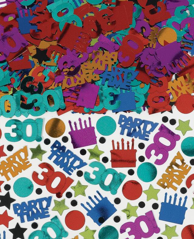 Dot & Stripe 30th Confetti, 2.5-oz Front_Flat