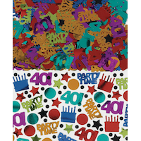 Dot & Stripe 40th Confetti, 2.5-oz Front_Flat