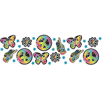 Confettis d'anniversaire Néon, paquet économique Front_Flat