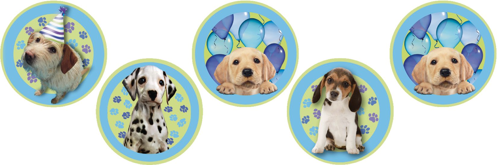 Confettis chiots de fête Front_Flat