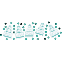 Confettis de mariage, bleu coquille de merle Front_Flat