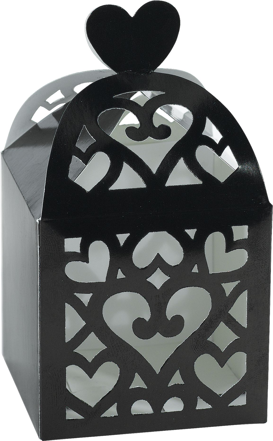 Black Lantern Favour Boxes, 50-pk Front_Three_Fourths_Angled_Left