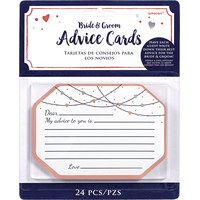 Cartes-conseils pour les mariés, bleu marine, paq. 24 Front_Flat