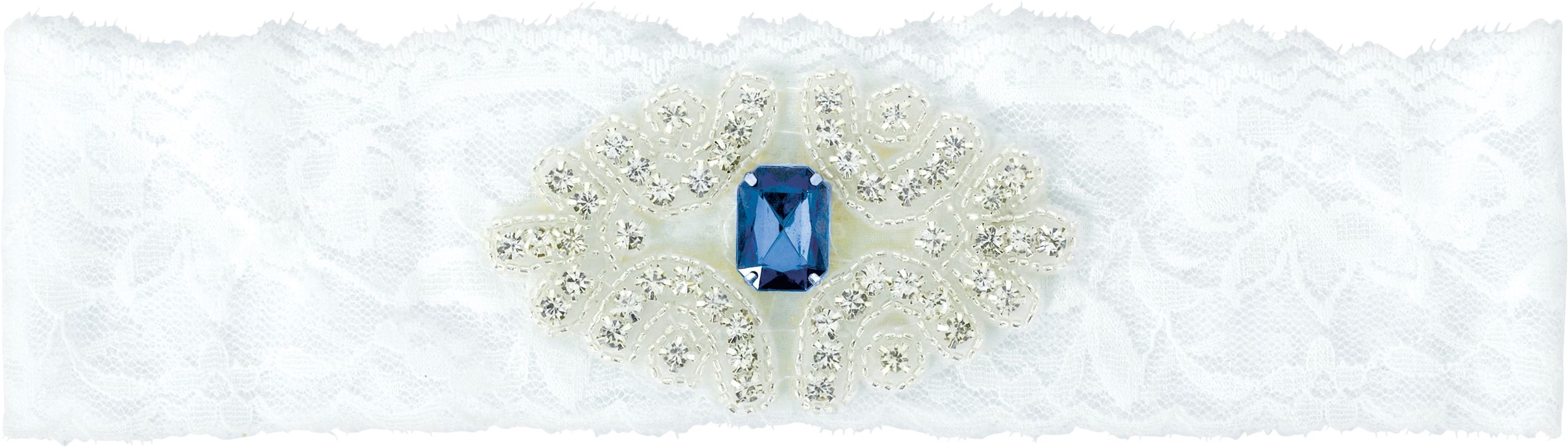 Blue Gemstone Wedding Garter