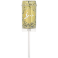 "Congrats Love" Metallic Confetti Cannon Poppers, Gold, 2-pk, for Wedding/Engagement Front_Flat