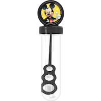 Disney Mickey Mouse Bubble Wand Tubes, Black/White, 4-pk, Ages 3+, for Birthday/Easter/Party Favour Front_Flat