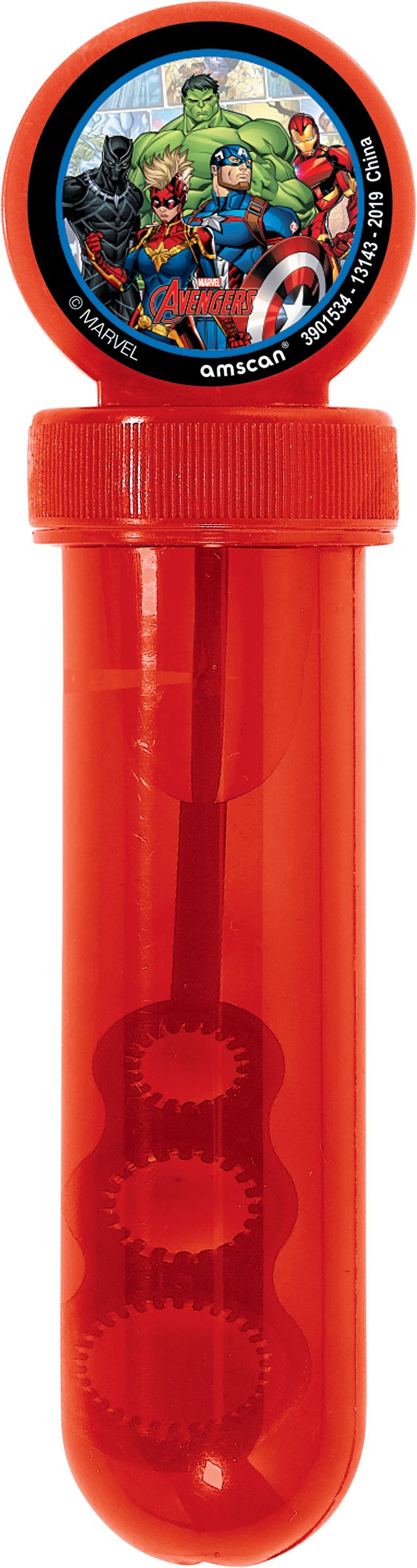 Bulles pour cadeaux-surprises d'anniversaire, Marvel Powers Unite, rouge/bleu, paq. 4 Front_Flat