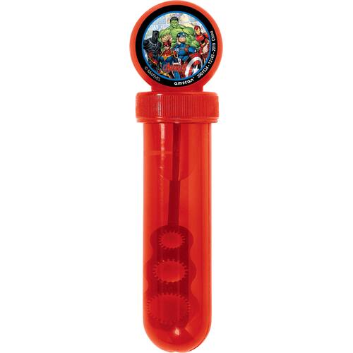 Disney Marvel Avengers Hulk/Captian America/Iron Man Bubble Wand Tubes, Red/Blue, 4-pk, Ages 3+, for Birthday/Easter/Party Favour