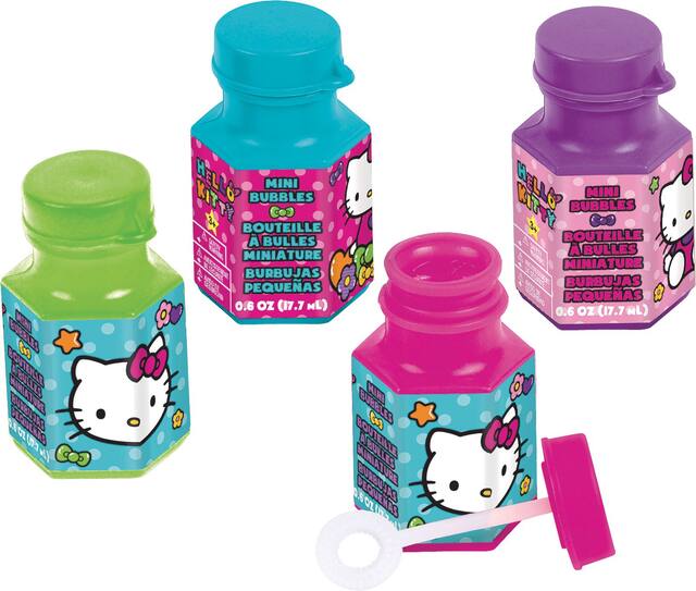 Mini bulles non toxiques Hello Kitty arc-en-ciel pour cadeaux-surprises d'anniversaire, paq. 12, 3 ans et plus Composite_or_Mixed