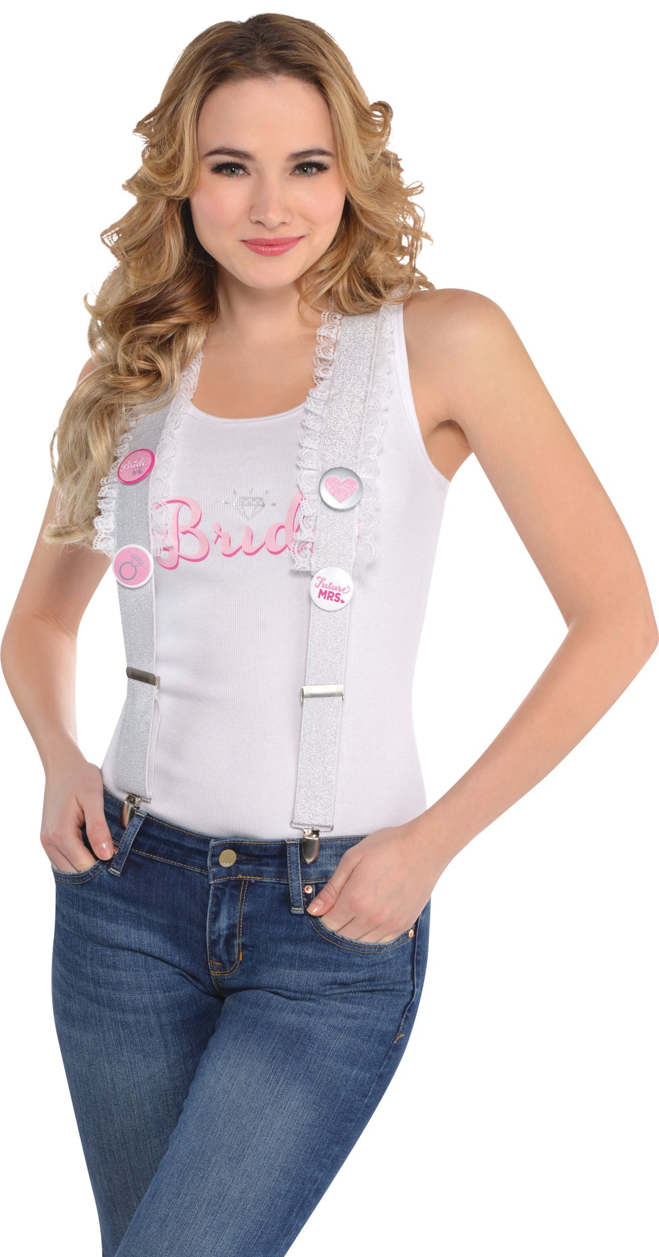 Classy Bride Suspenders Front_Three_Fourths_Angled_Left
