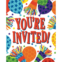 Carte d'invitation d'anniversaire Horn Val Front_Flat