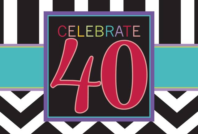 Invitations 40e anniversaire, paq. 8 Front_Flat