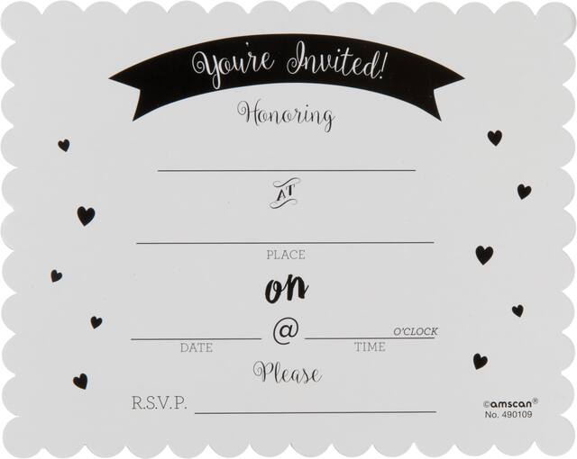 Premium Chalkboard Baby Shower Invitations, 8-pk Front_Flat