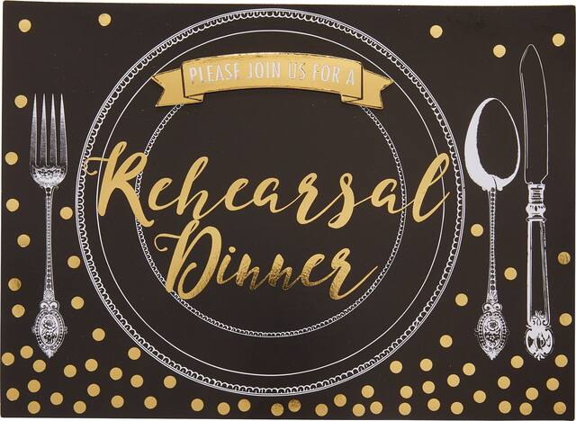 Premium Rehearsal Dinner Invitations, 8-pk Front_Flat