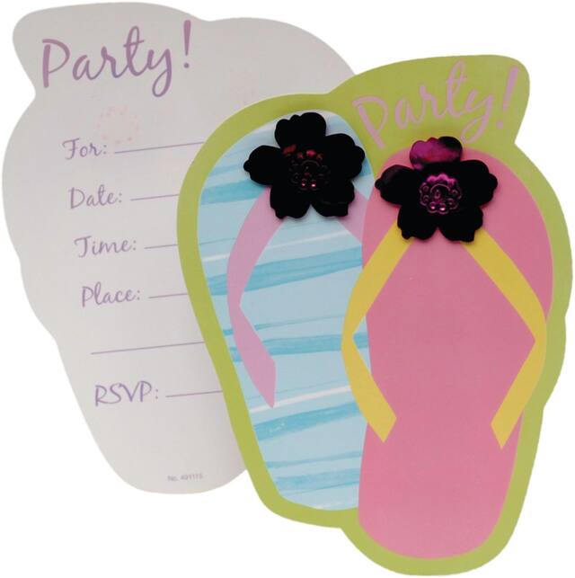Flip Flop Razzle Dazzle Invitations, 8-pk Composite_or_Mixed