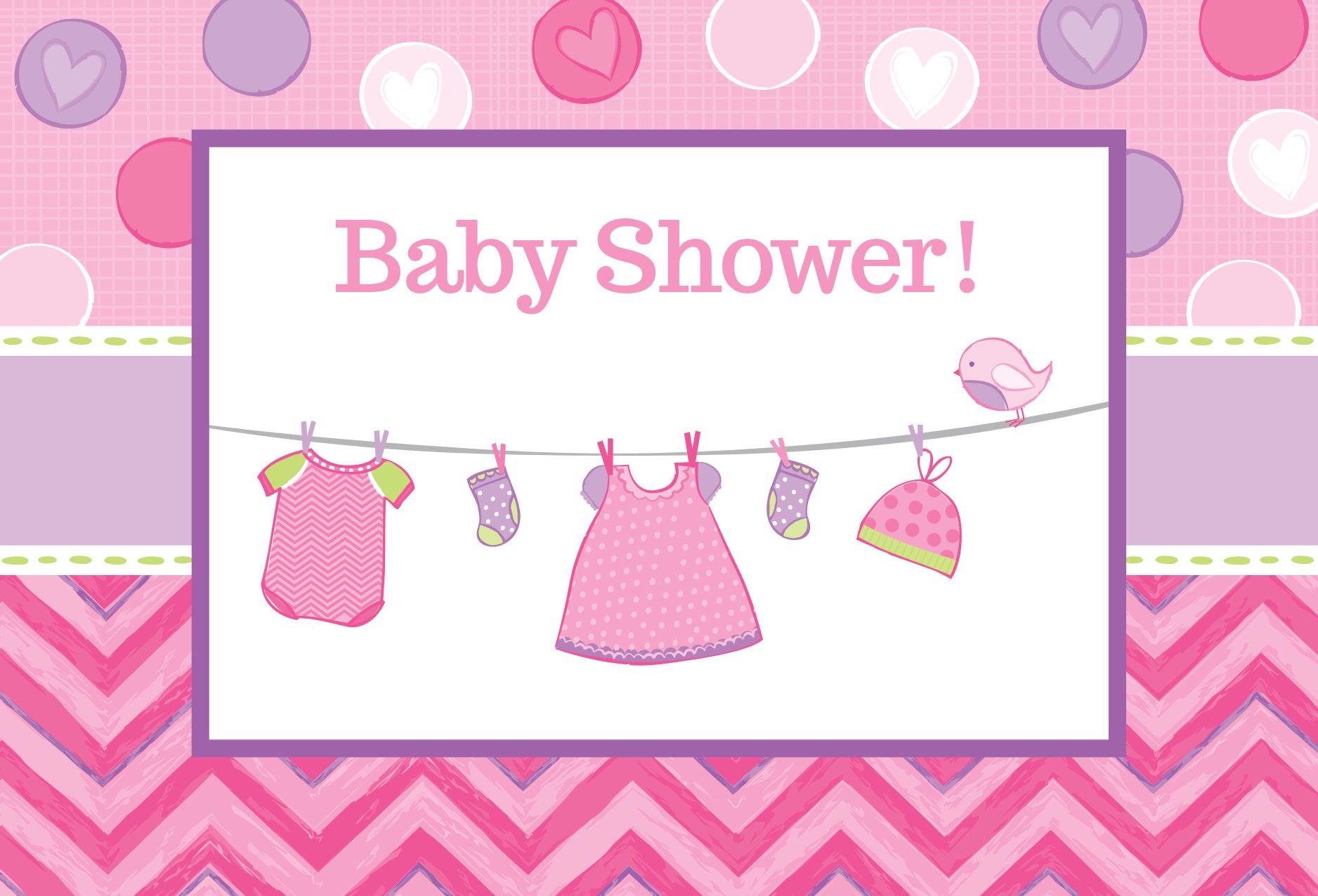 It's a Girl Baby Shower Invitations, 8-pk Front_Flat
