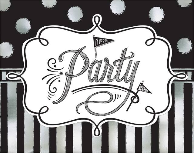 Chalkboard Dots Birthday Invitations, 8-pk Back_Flat