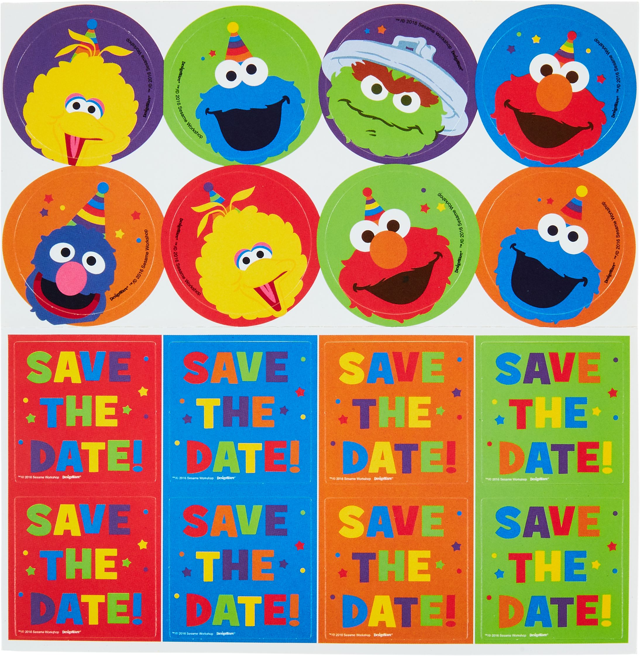 Sesame Street Elmo 1st Birthday Party Postcard Invitations, 8-pk Overhead_Flat