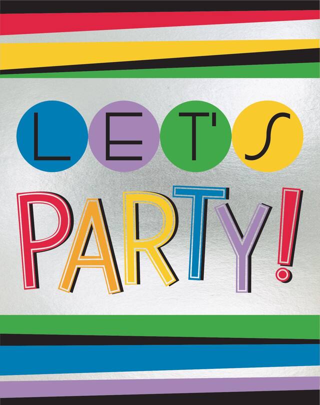 Rainbow Happy Birthday Invitations, 8-pk Front_Flat