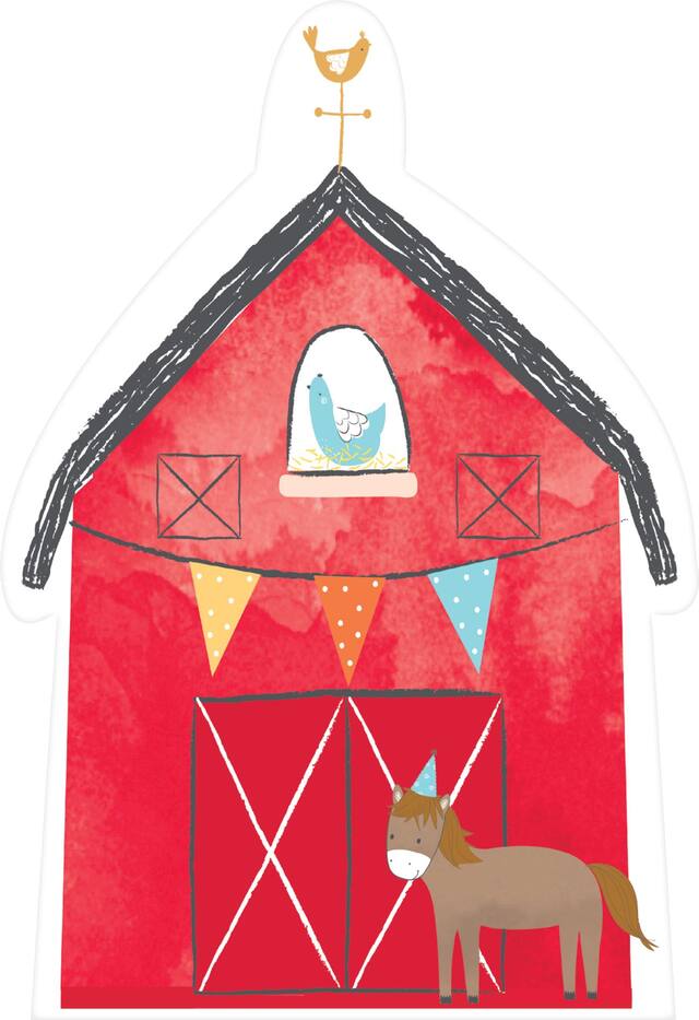 Friendly Farm Birthday Party Invitations, 8-pk Front_Flat