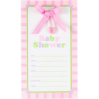 Invitation à épingle de sûreté, rose Front_Flat