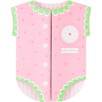 Pink Bodysuit Invitations, 8-pk Front_Flat