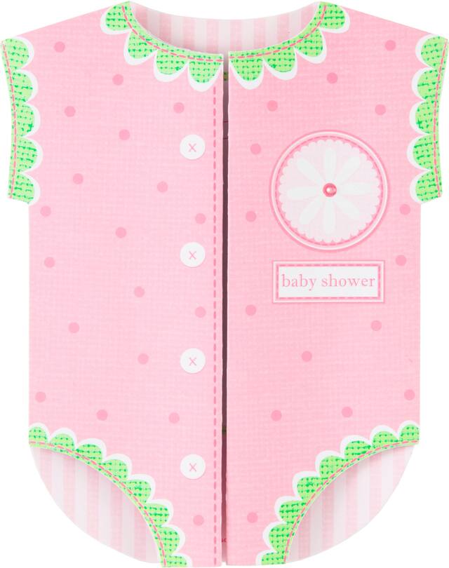 Pink Bodysuit Invitations, 8-pk Front_Flat