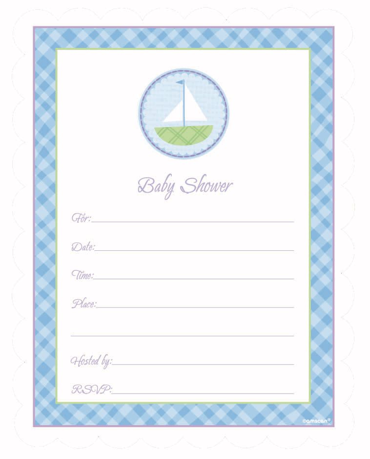 Blue Value Pack Baby Shower Invitations, 20-pk Front_Flat