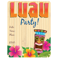 Luau Fun Invitations, 50-pk Front_Flat