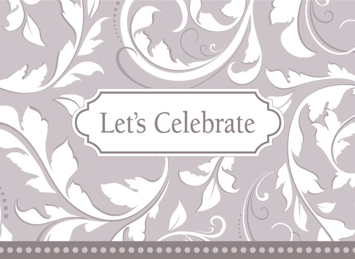 Silver Invitations, 8-pk Front_Flat