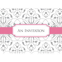 Invitations bleues avec sceau, paq. 8 Front_Flat