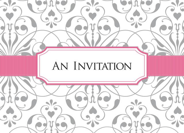 Invitations bleues avec sceau, paq. 8 Front_Flat