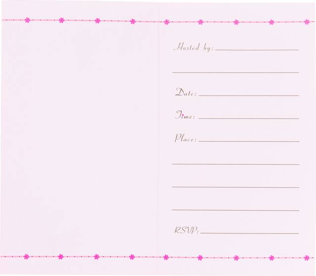 Invitations de fantaisie pour fête prénuptiale, paq. 12 Front_Flat