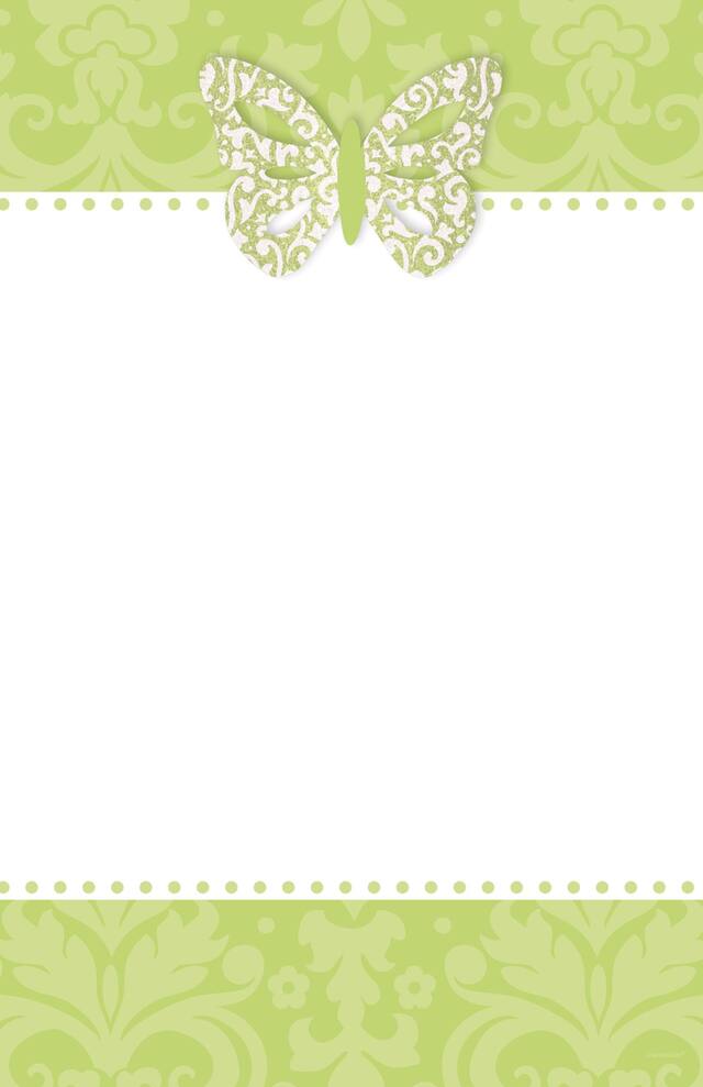 Printable Honeydew Invitations, 12-pk Front_Flat