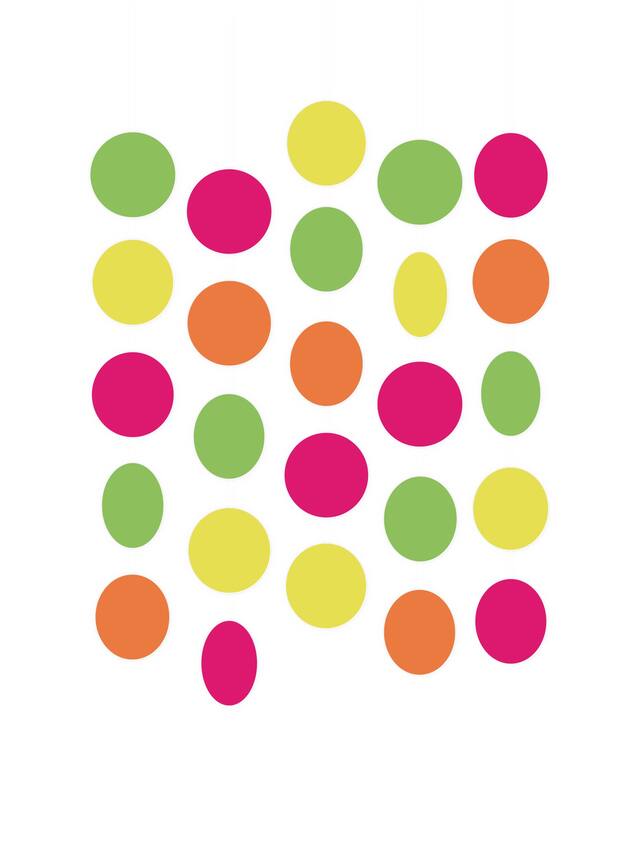 Black Light Neon String Decorations, 5-pc Front_Flat