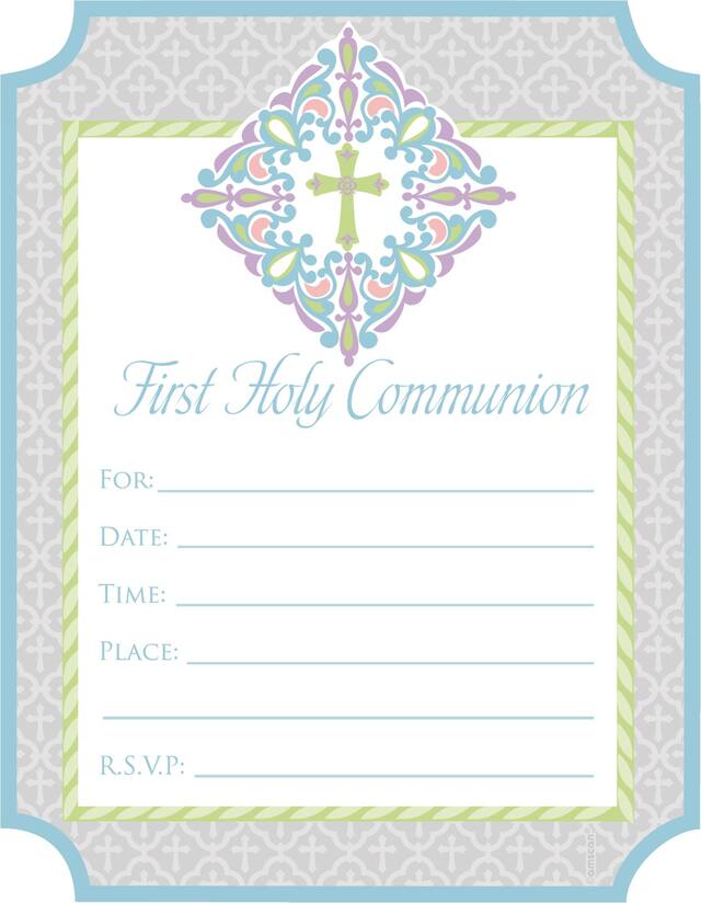 Communion Invitations, 20-pk Front_Flat