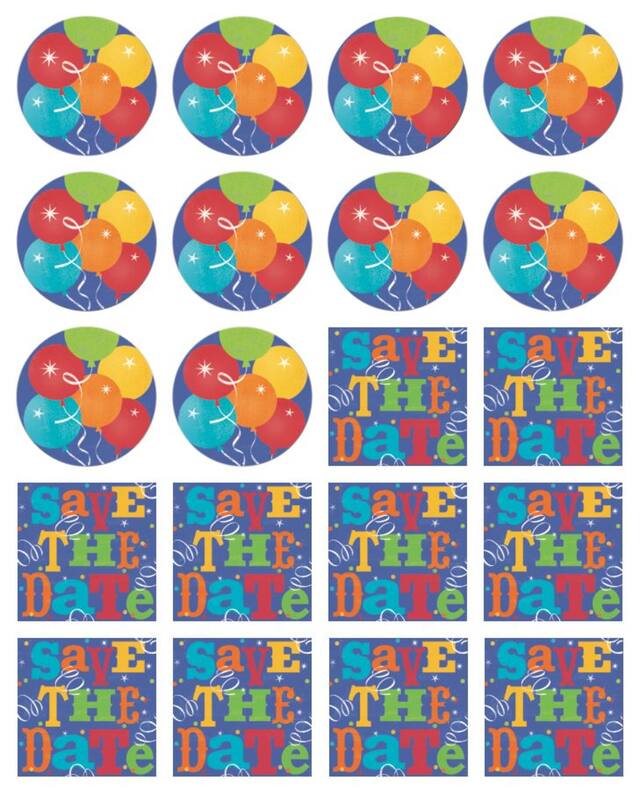 Invitations Fête d'anniversaire, paq. 20 Front_Flat