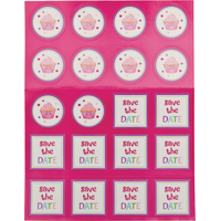 Invitations Petit gâteau fille, paq. 20 Front_Flat