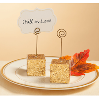 Gold Glitter Cube Place Card Holder Composite_or_Mixed