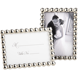 Support pour marque-place en cadre photo à perle argentée Composite_or_Mixed