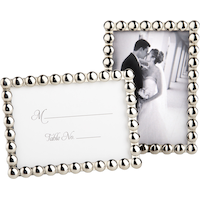 Silver Pearl Photo Frame Place Card Holder Composite_or_Mixed
