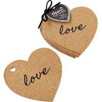 Love Heart Cork Coasters Composite_or_Mixed