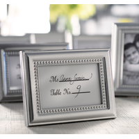 Silver Beaded Photo Frame Place Card Holder Composite_or_Mixed