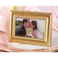 Gold Beaded Photo Frame Place Card Holder Front_Angled_Left