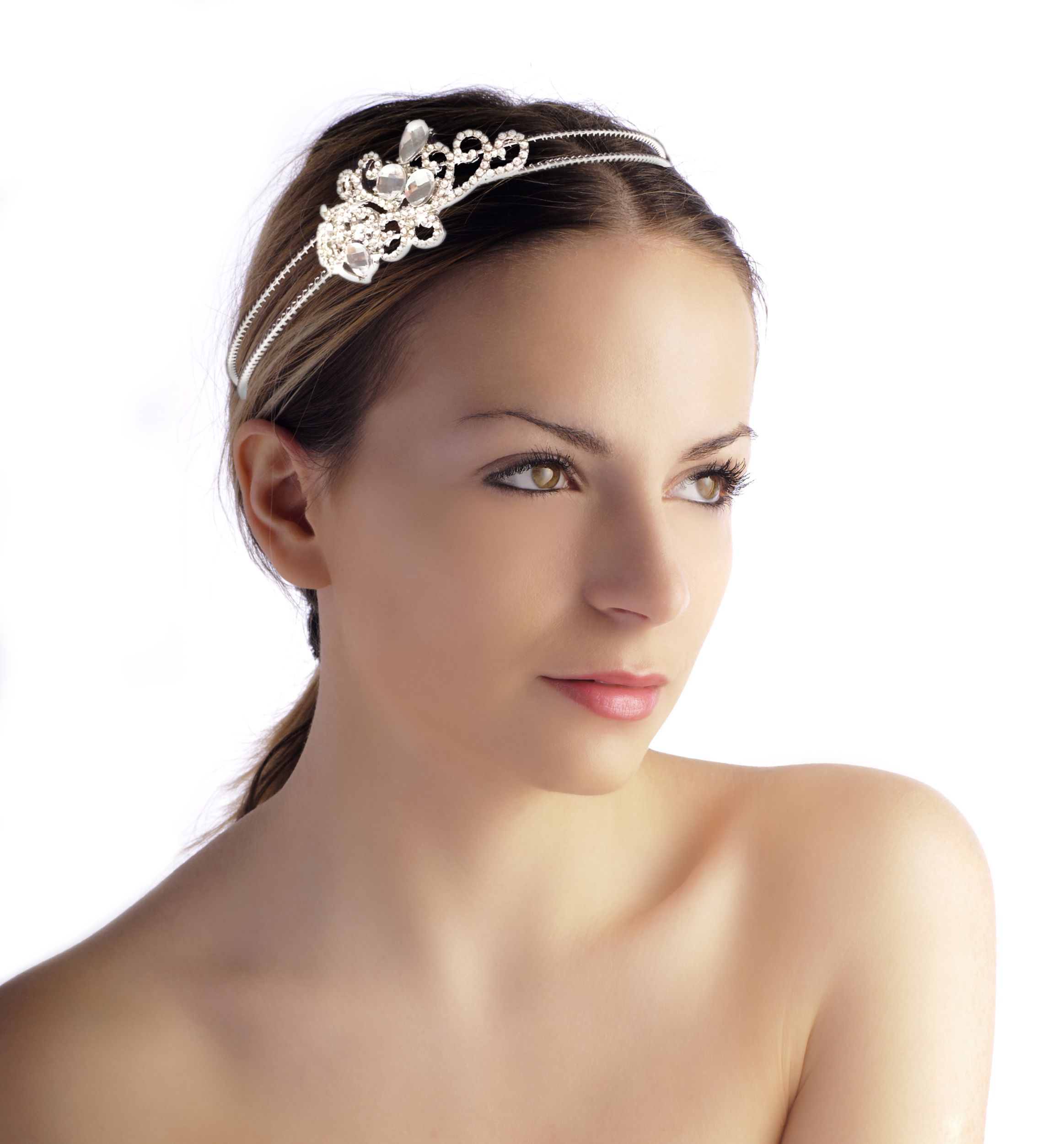 Serre-tête double avec pierre précieuse Front_Angled_Left